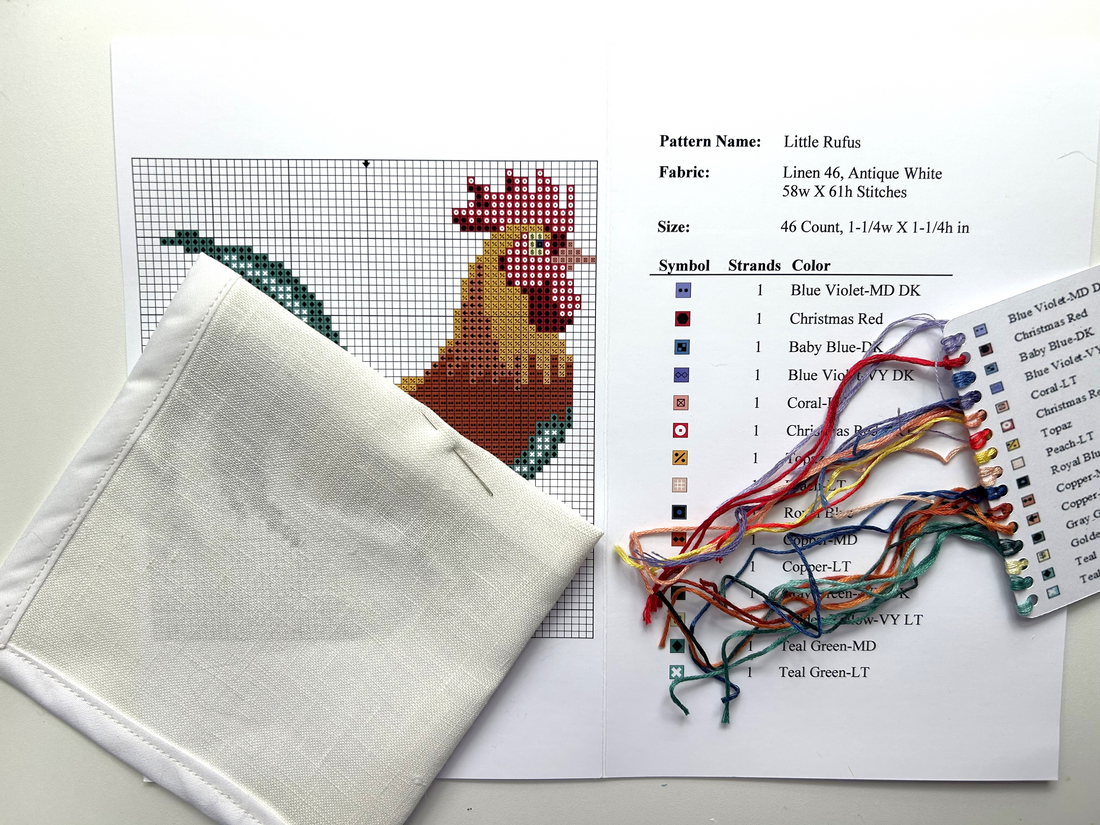 Contents of a ViVi's Minis petit point kit